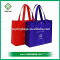 Green eco friendly customized promotion for now woven shopping bag
